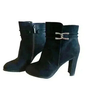Impo Black Suede Ankle Boots, Women's size 6